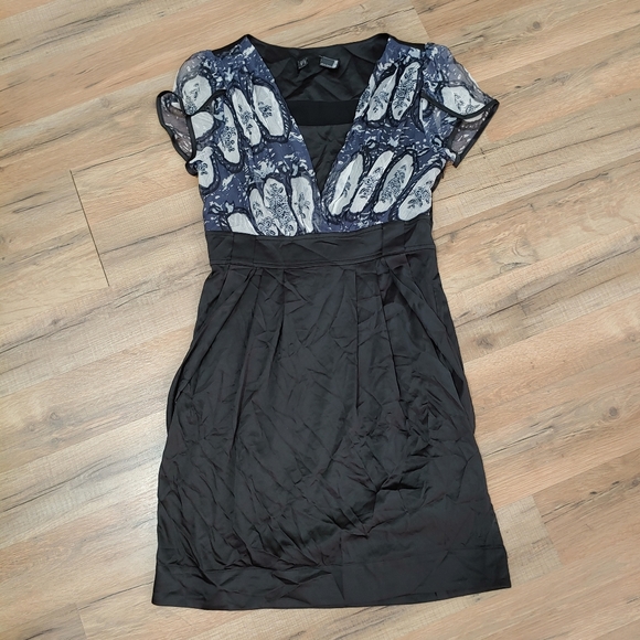 Dresses 10 Silk Dress Xxs Black With Floral Small Poshmark